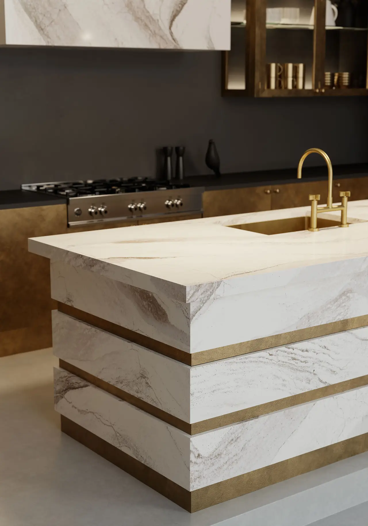 Windsor Brass Satin Ridge™ - Cambria® Quartz Designs