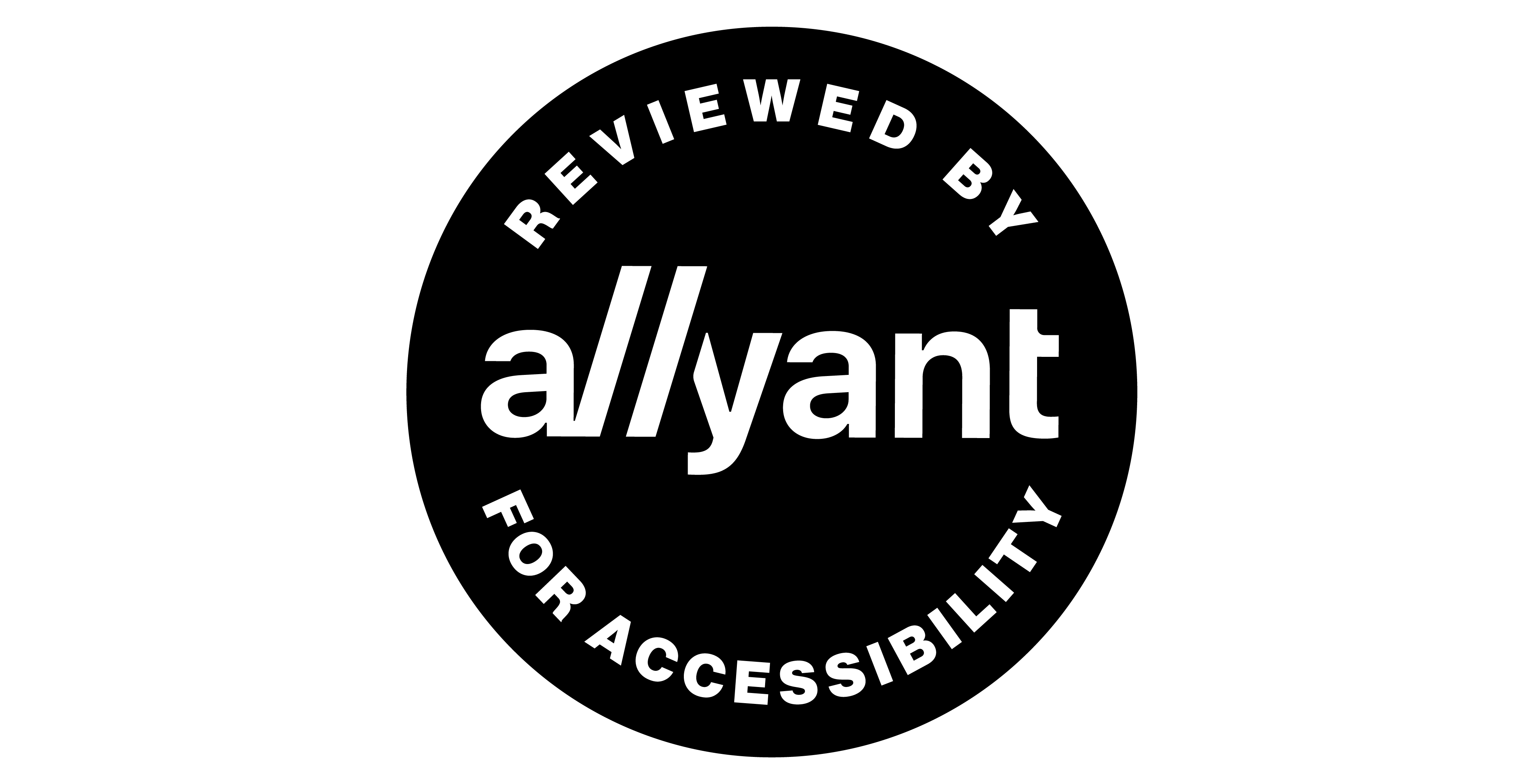 Logo that with text that reads: Reviewed by Allyant for accessibility