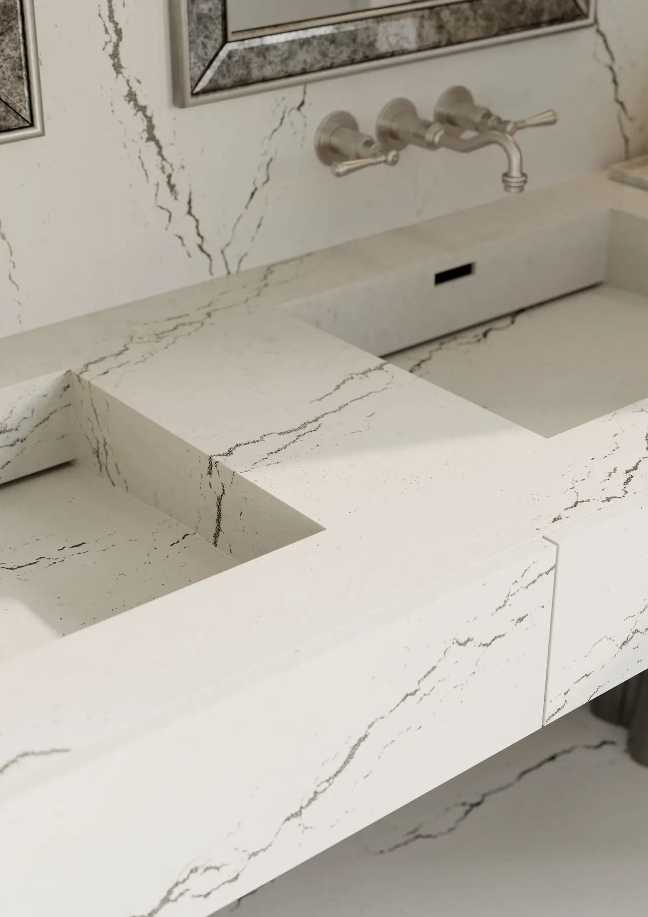 Berkshire Steel Satin Ridge™ Design Detail Slab Inspiration