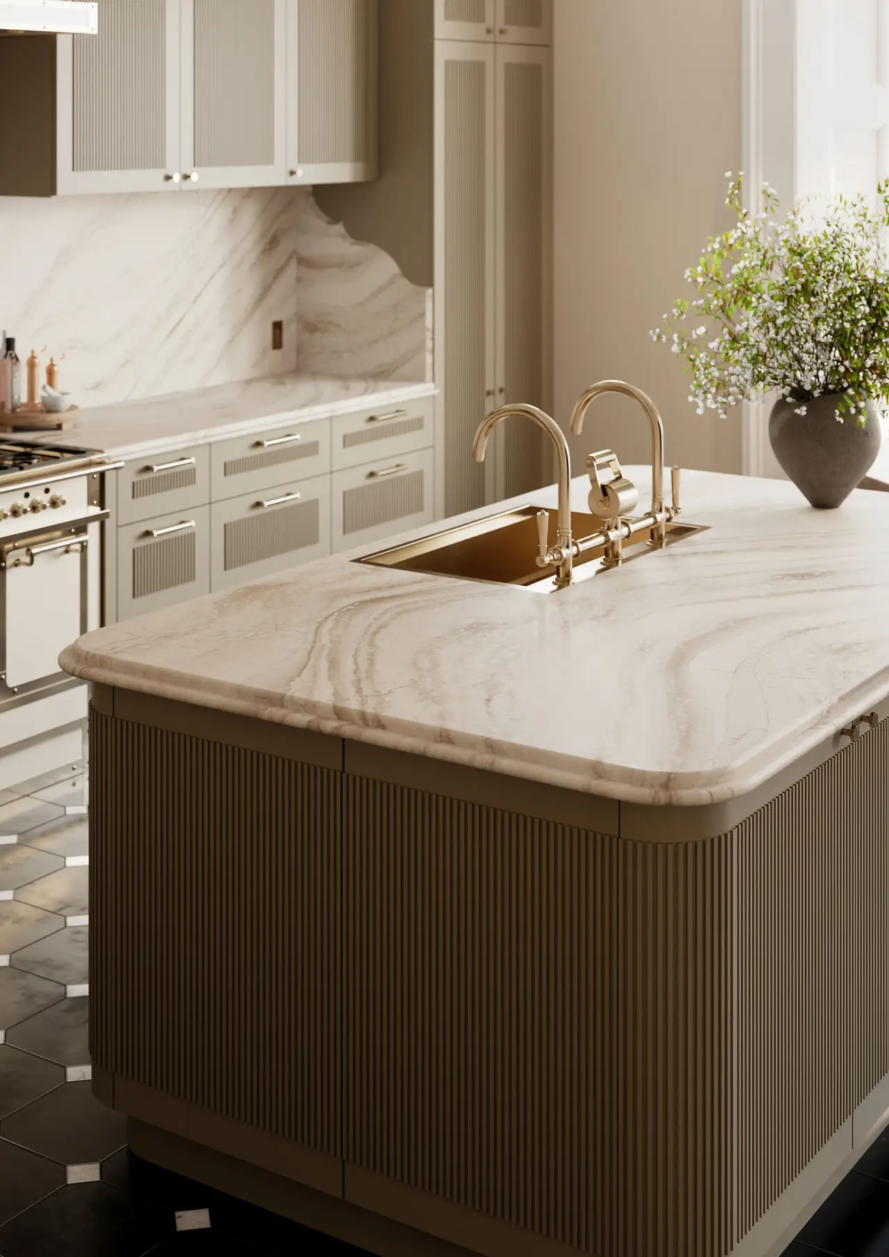 Everleigh Warm™ Design Detail Slab Inspiration