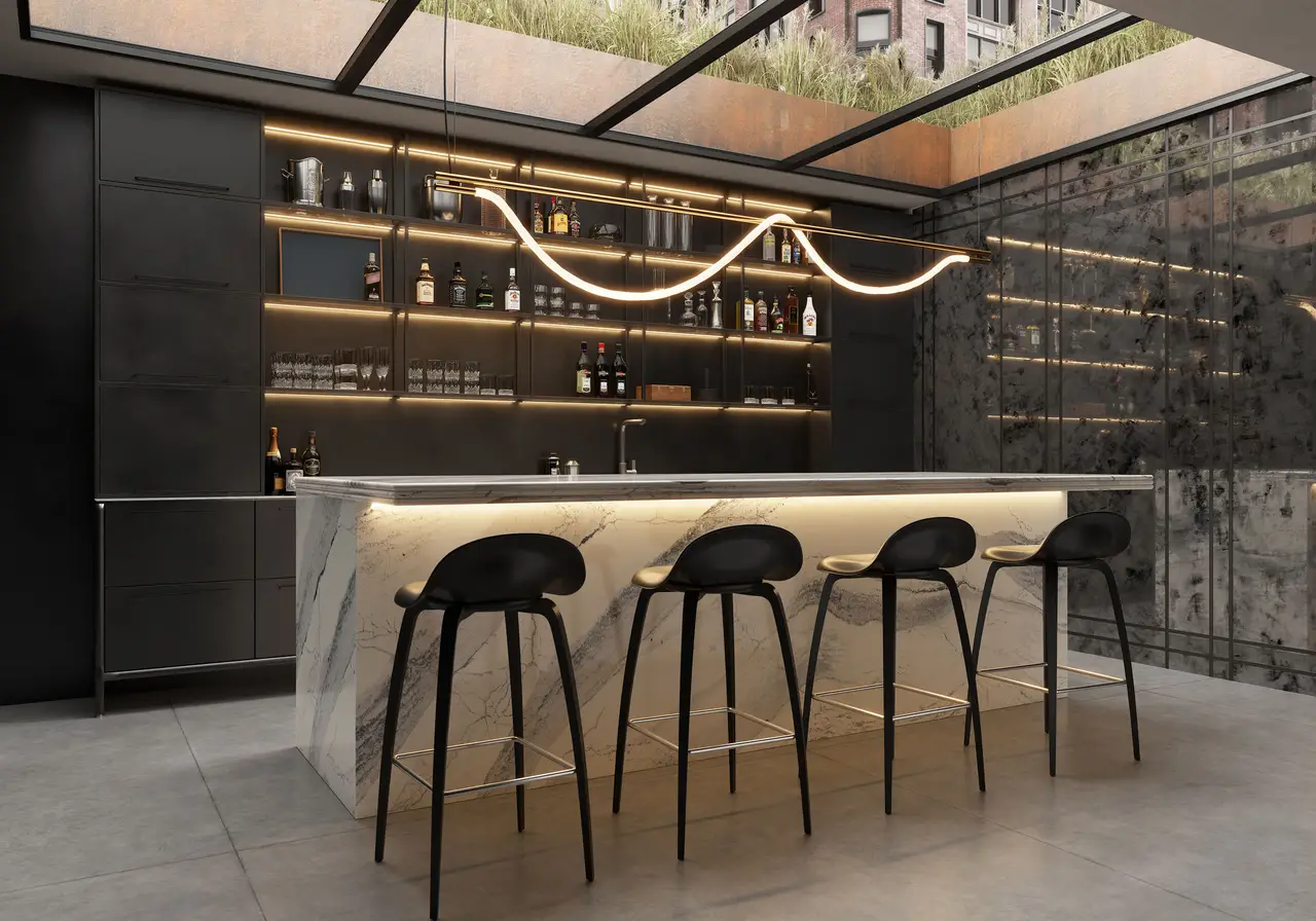 Windsor Steel Satin Ridge™ Design Detail Slab Inspiration