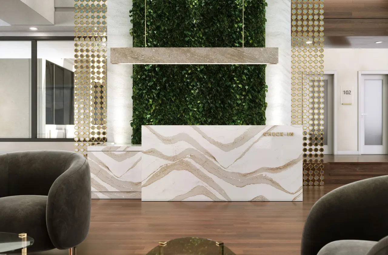 Brittanicca Gold Cool™ Design Detail Slab Inspiration