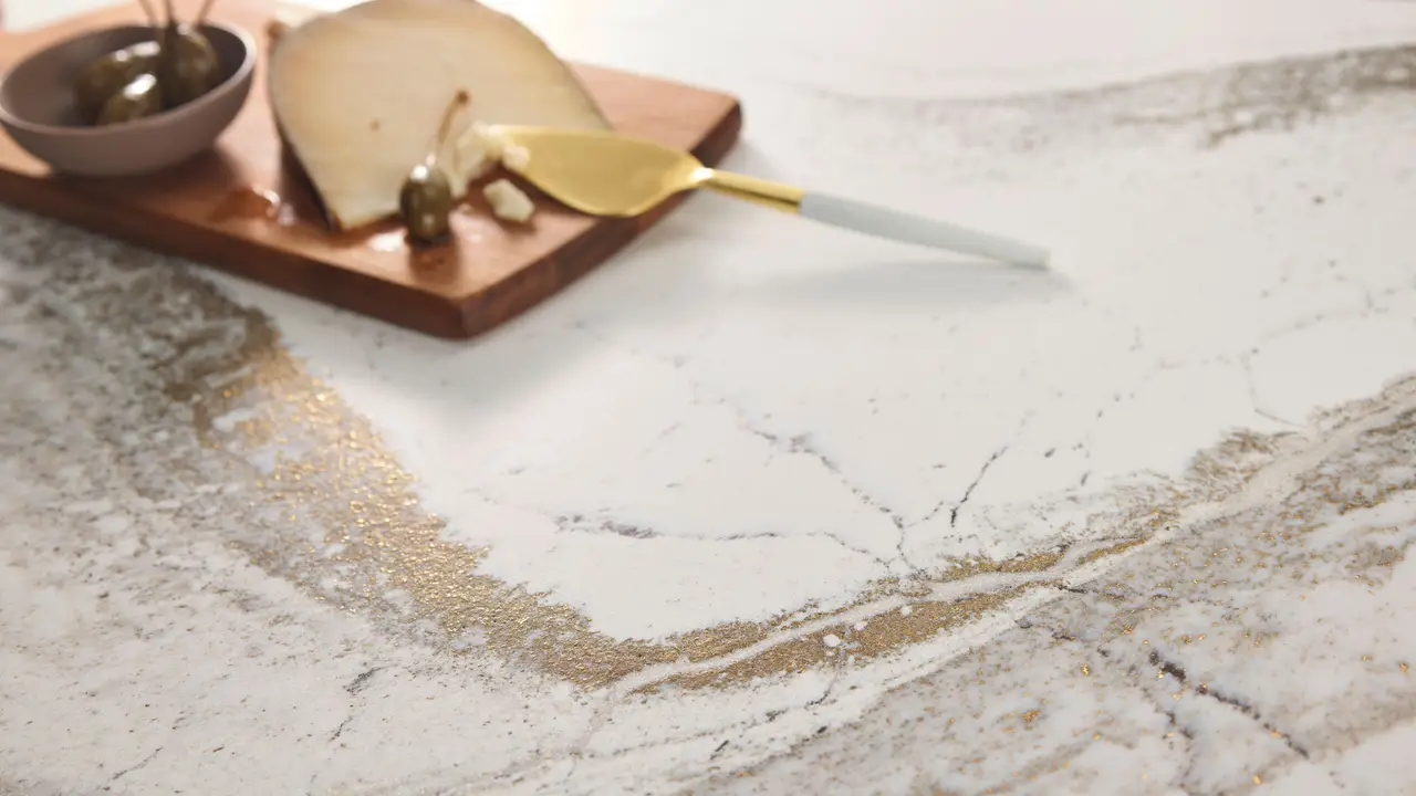 Windsor Brass Satin Ridge™ Design Detail Slab Inspiration