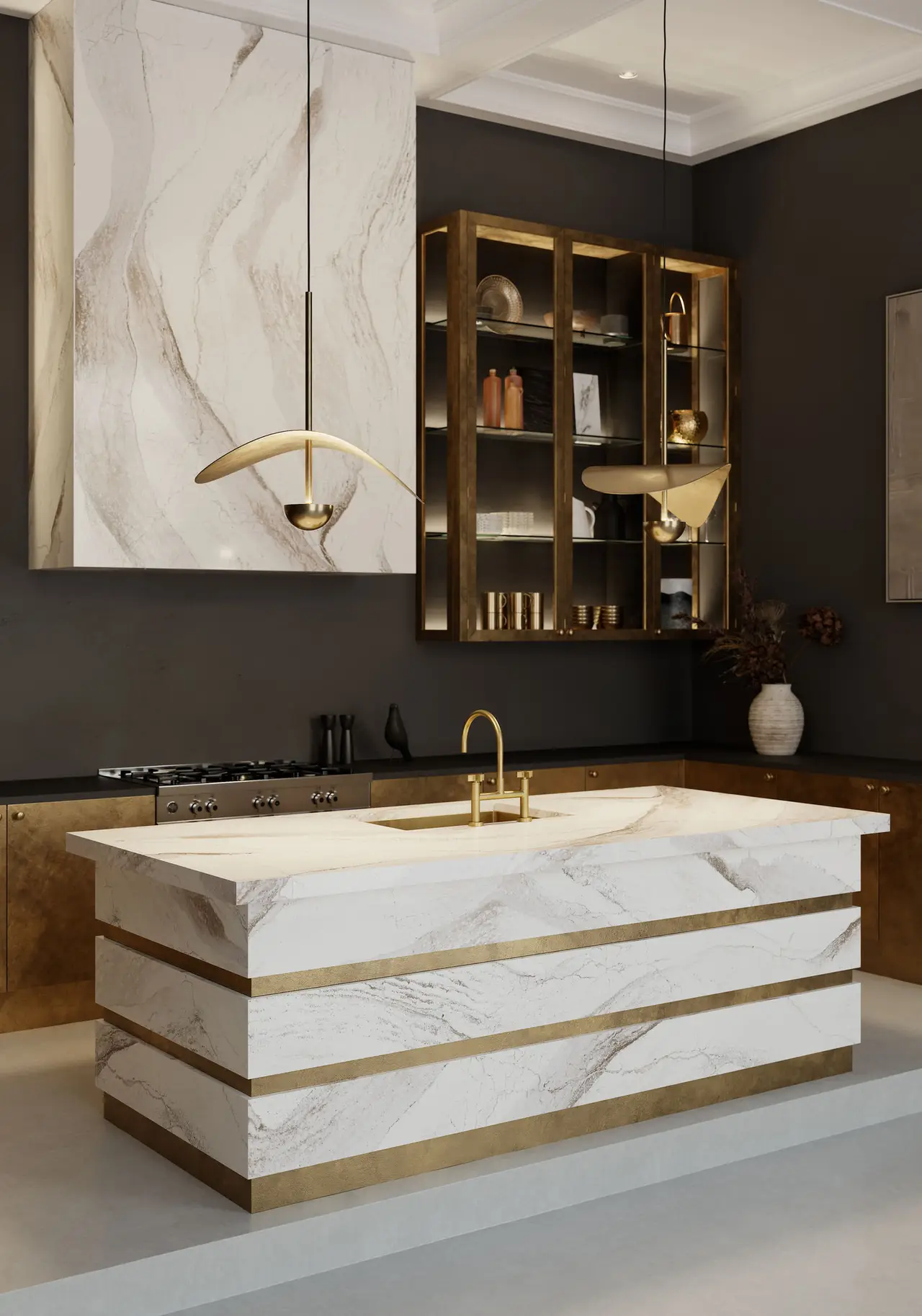 Windsor Brass Satin Ridge™ - Cambria® Quartz Designs