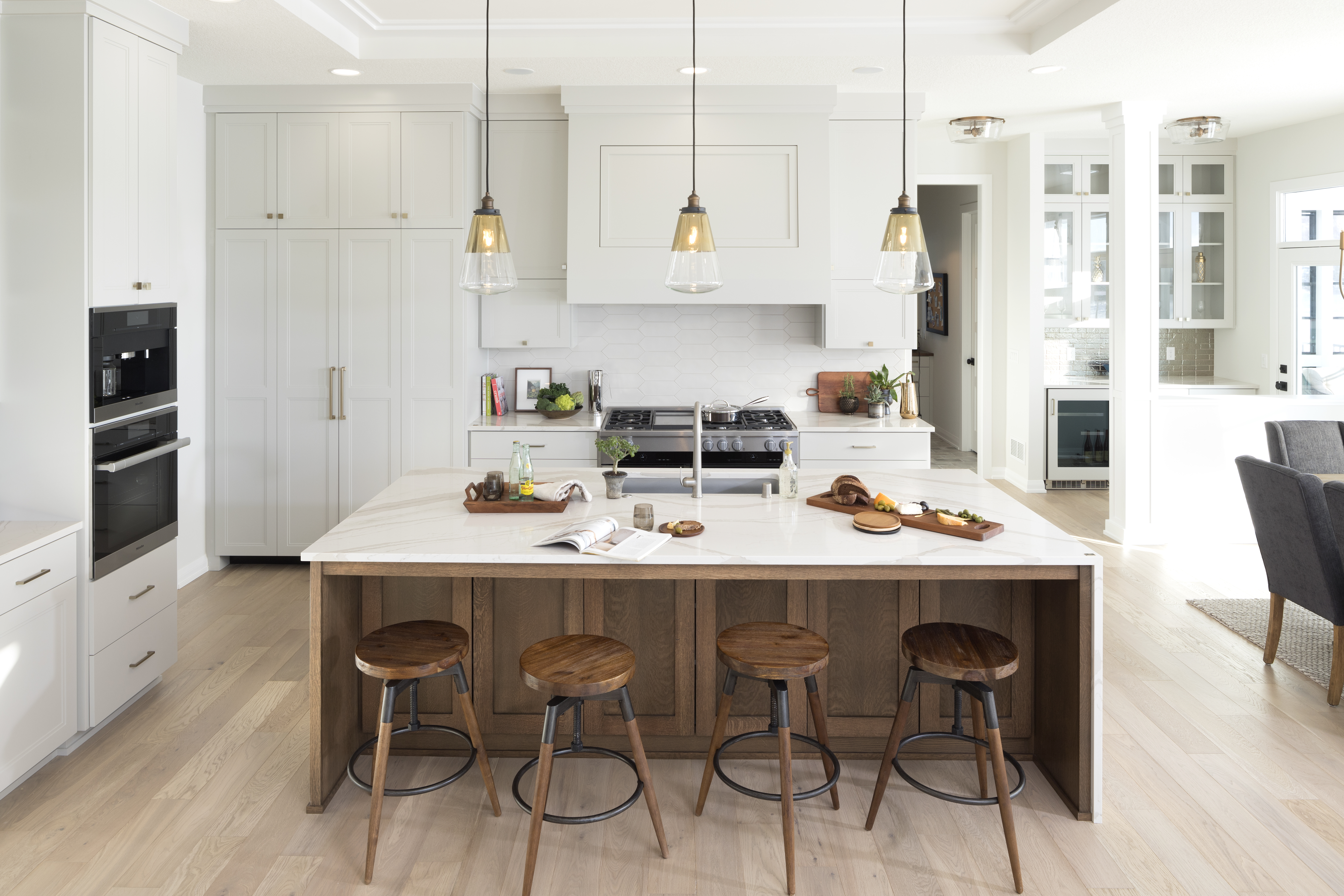 Modern kitchen with quartz countertops and custom cabinets in neutral tones Coquitlam