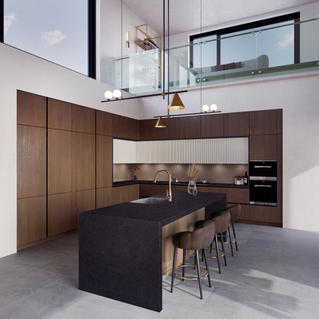Black Granite-Look Quartz Countertop Designs