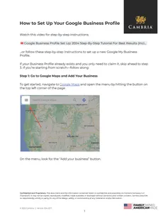 How To Set Up Your Google Business Profile | Cambria Partners