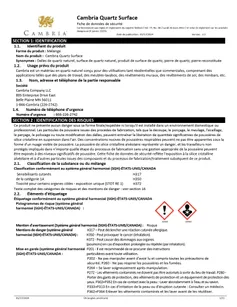 Safety Data Sheet | French