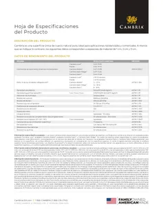 Product Specification Sheet | Spanish