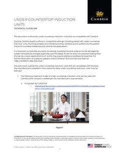 Under Countertop Induction Units Technical Guideline